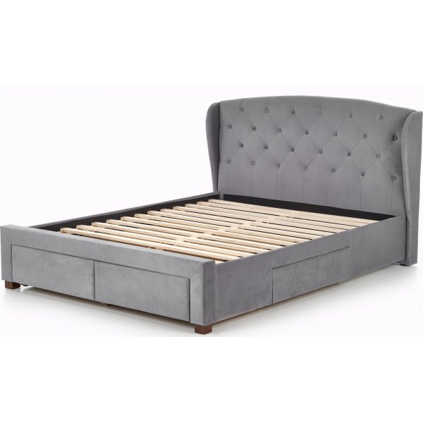 Binta sengeramme - Grå/valnøtt Binta sengeramme - Grå/valnøtt