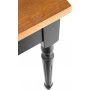 Shell spisebord 120-160 cm - Mrk eik/sort
