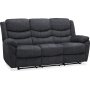 Tampa manuell 3-seters reclinersofa - Grtt stoff