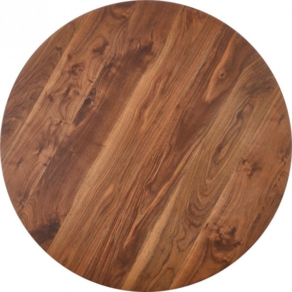 Spisebord i valnøtt 110 cm diameter med gulldetaljer Spisebord i valnøtt 110 cm diameter med gulldetaljer