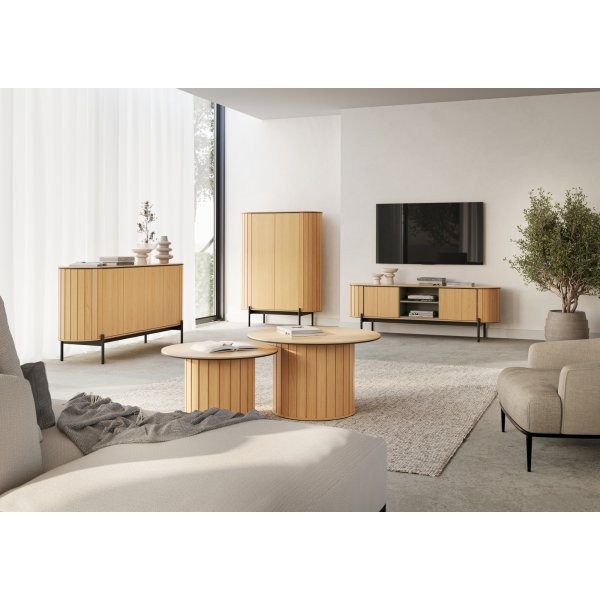 Rotto salongbord Ø80 cm - Vicenza eik/svart Rotto salongbord Ø80 cm - Vicenza eik/svart