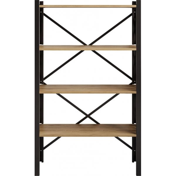 Tongfu bokhylle - Valn�tt/svart