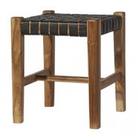 Fotskammel Porto - Svart / Teak Fotskammel Porto - Svart / Teak