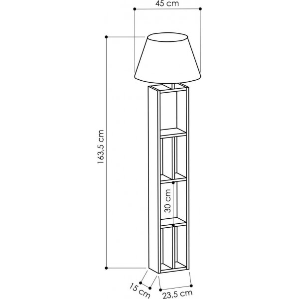 Giorno Gulvlampe - Sonoma Eik/Gul Giorno Gulvlampe - Sonoma Eik/Gul