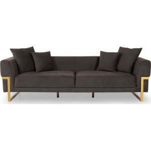 Magenta 3-seters sofa - Mrkebrun