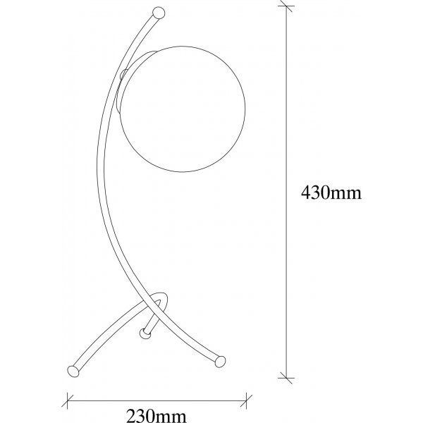 Yay bordlampe - Vintage/hvit