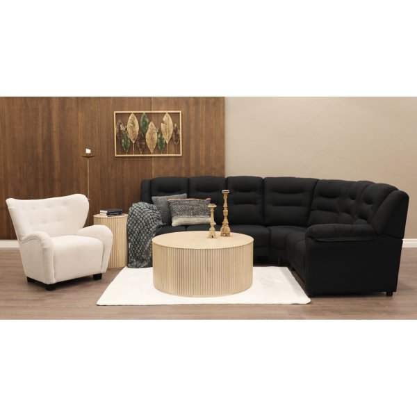 Peking hjrnesofa - Sort + Flekkfjerner for mbler
