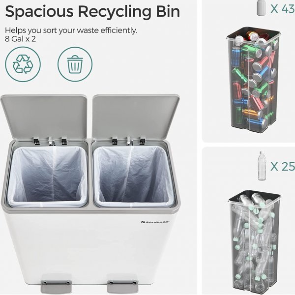 Daloa avfallsbeholder 60 l - Hvit Daloa avfallsbeholder 60 l - Hvit