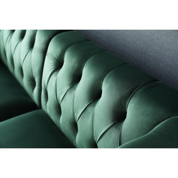 Dotto divansofa med nagler - Grønn fløyel Dotto divansofa med nagler - Grønn fløyel