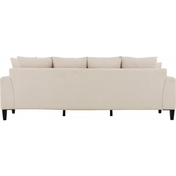 Sofa beige 4-seter med løse puter - Remy Sofa beige 4-seter med løse puter - Remy