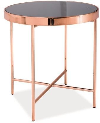 Daphne lampebord 43 cm - Kobber/sort