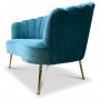 Snckan 2-seter sofa - Turkis flyel / Messing