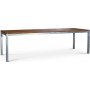 Spisebord Alva 250x90 cm - Teak/galvanisert metall