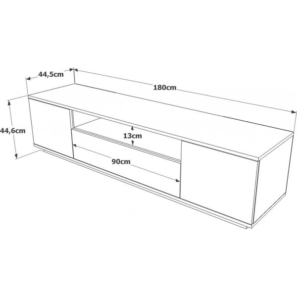 Future mediebenk 7 - Furu/antrasitt Future mediebenk 7 - Furu/antrasitt