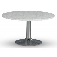 Empire spisebord - Terrazzo Bianco / Krommet trompetfot Empire spisebord - Terrazzo Bianco / Krommet trompetfot