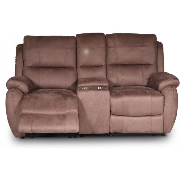 Enjoy Hollywood Biosofa - 2-seter recliner (el) i brunt mikrofiber
