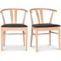 Abisko stol - Antik bok/sort PU