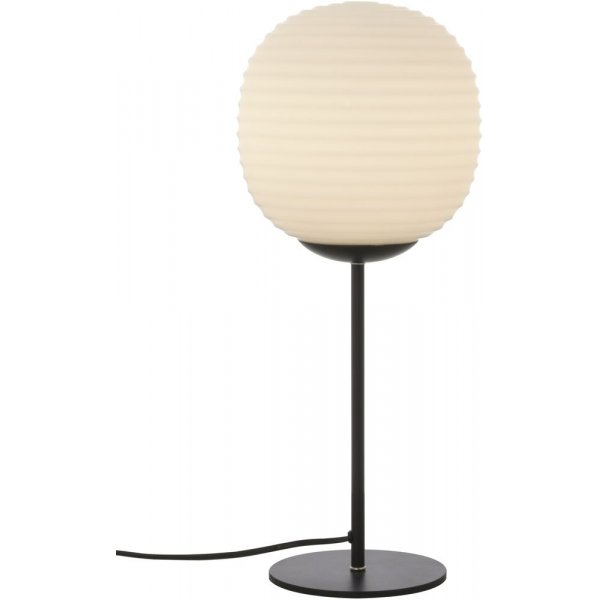 Bordlampe Rille - Svart/opalhvit