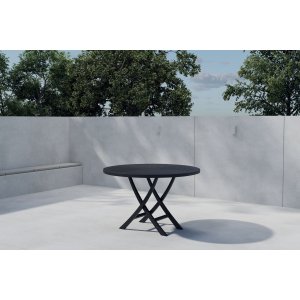 Spisebord Kenya rundt �120 cm - svart teak