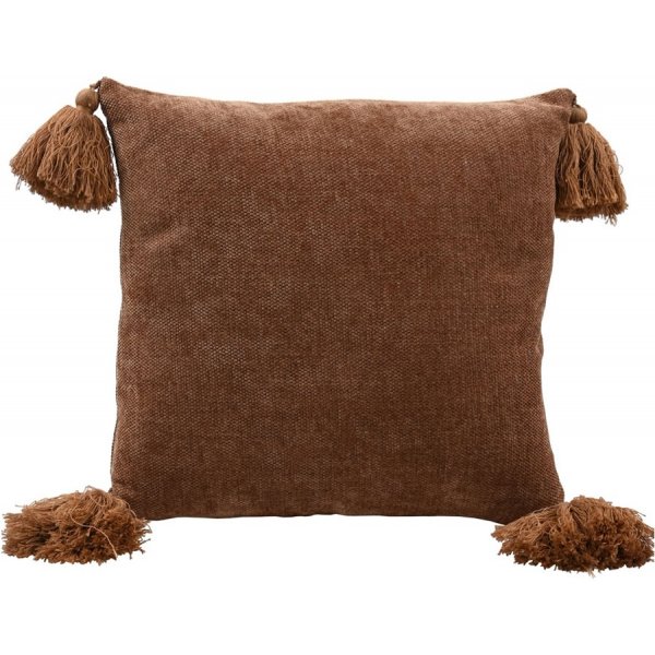 Tassle putetrekk 45x45 cm - Brown