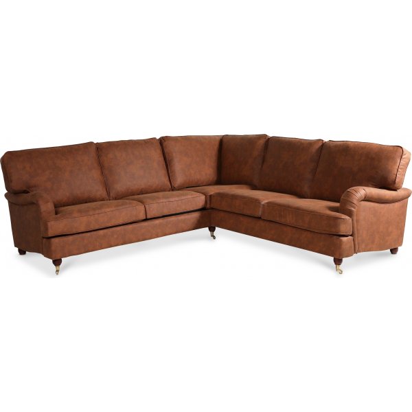 Howard Deluxe hjrnesofa - Cognac kolr