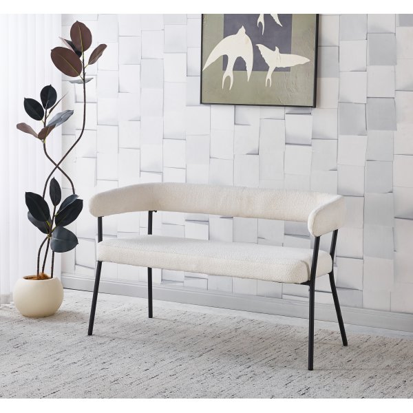 Wilma sofa 123 cm bred - Beige bouclè Wilma sofa 123 cm bred - Beige bouclè