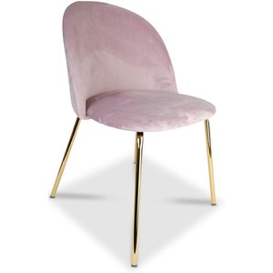 Giovani velvet stol - Rosa/Messing + Mbelftter