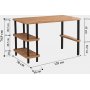 Moon skrivebord 120x70 cm - Sort/furu