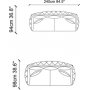 Queen 3-seters sofa - Svart