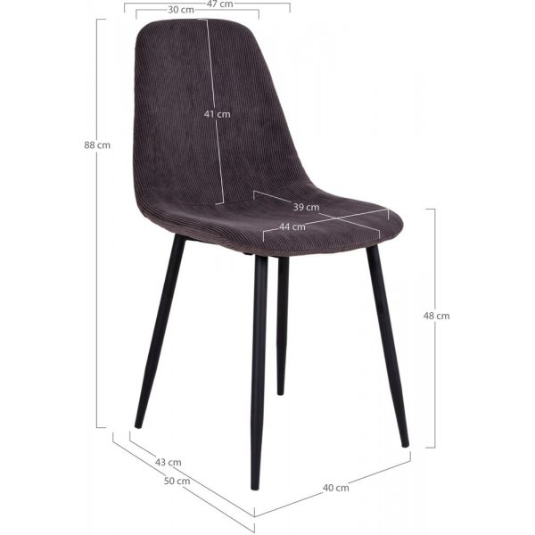 Stockholm Spisestol - Mørkegrå/Svart Stockholm Spisestol - Mørkegrå/Svart