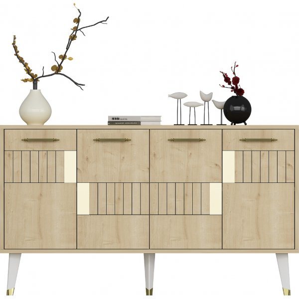 Moda skjenk - Safir eik/gull Moda skjenk - Safir eik/gull