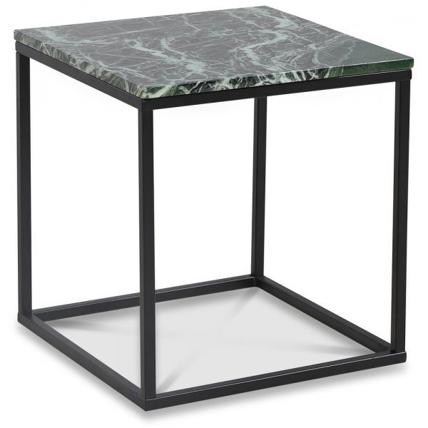 Accent stuebord 50 - Grnn marmor / Svart