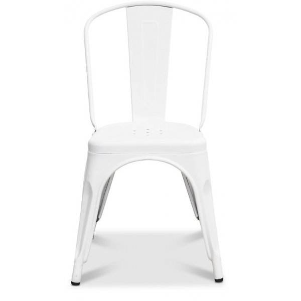 Metallstol Le Mans - Hvit