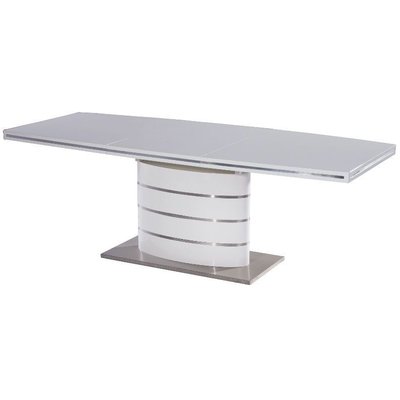 Spisebord Caldwell 140 - 200 cm - Hvit/stl