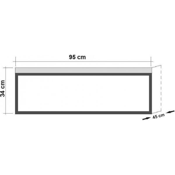Quantum Media salongbord - Furu/svart