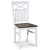 Skagen spisegruppe; spisebord 160/210x90 cm - Hvit / brunoljet eik med 6 skagenstoler med kryss i ryggen og brunt sete