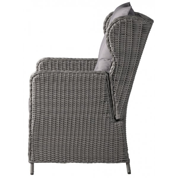 Penssylvania utemøbelgruppe høy rygg med recliner (3+1+1) - Grå kunstrotting Penssylvania utemøbelgruppe høy rygg med recliner (3+1+1) - Grå kunstrotting