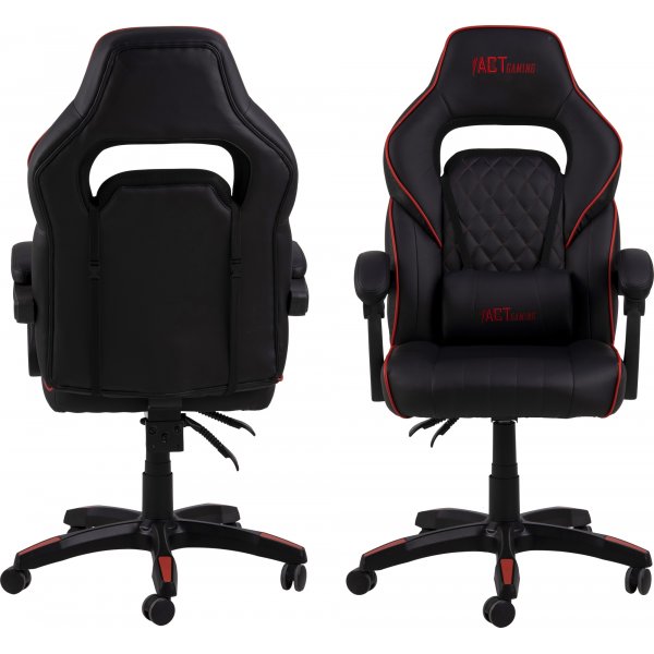 Canyon kontorstol / gaming stol - Sort PU/r�d