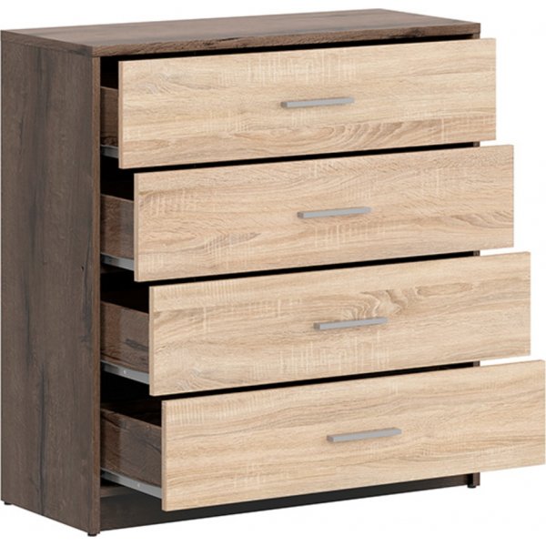 Nepo Plus kommode - Mrk eik/Sonoma eik