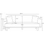 Reims 3-seters sofa - Antrasitt