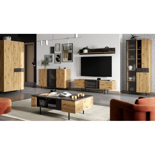 Marmo glassskap - Artisan eik Marmo glassskap - Artisan eik
