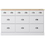 Nola kjpmannsdisk 134 x 38,5 x 78,5 cm - Hvit/beige
