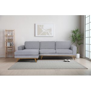 Sofa med vendbar divan grå 283 cm Sofa med vendbar divan grå 283 cm