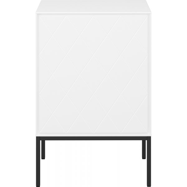 Slimline nattbord harlekin - Hvit/svart