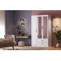 Henna garderobe 105 x 50 x 210 cm - Hvit