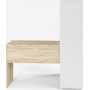 Function Plus skrivebord 135,2 x 100,2 x 153 cm - Hvit/eik