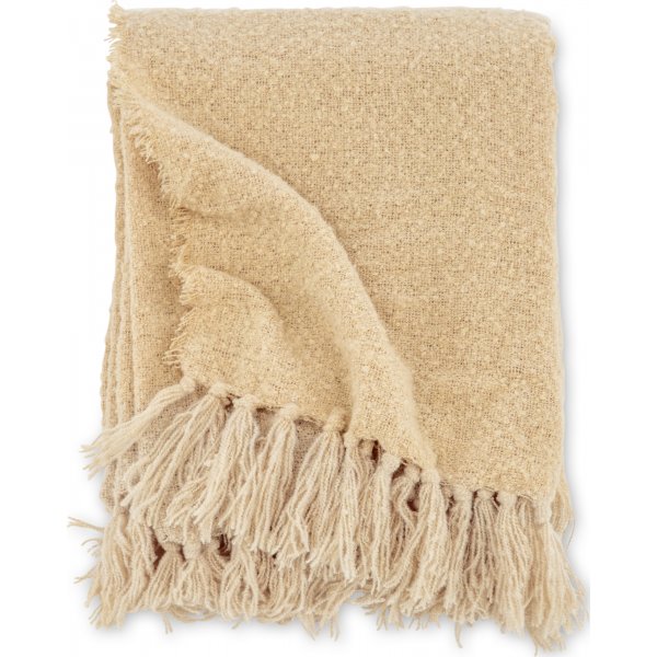 Sten pledd, 130x170 cm - Sand