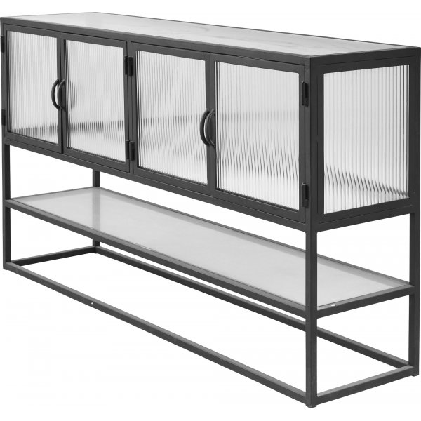 Harvard skjenk med hylle - Sort/glass Harvard skjenk med hylle - Sort/glass