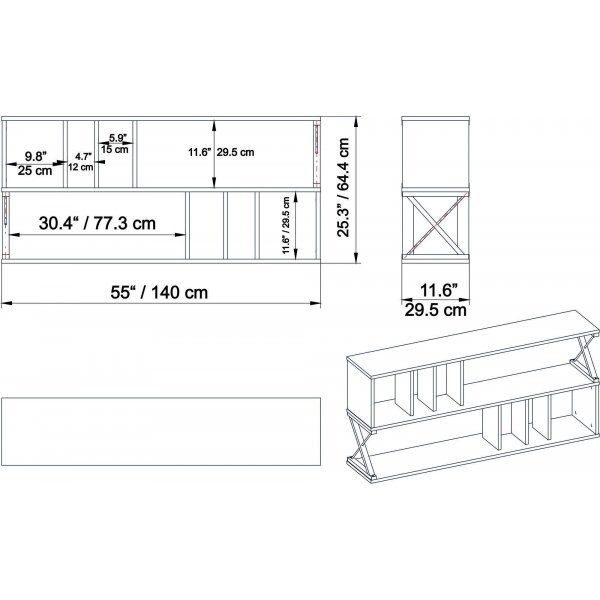 Termas mediebenk - Gull/hvit
