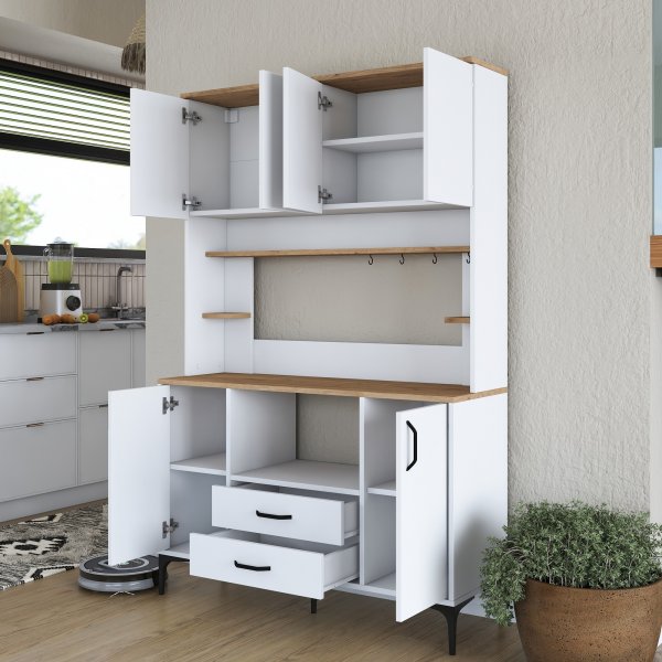 Jeriko kjøkkenskap 168 - Hvit/valnøtt Jeriko kjøkkenskap 168 - Hvit/valnøtt